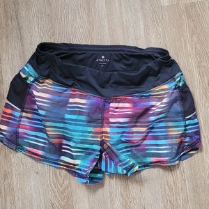 Patterned Athleta Lined Atletic Shorts